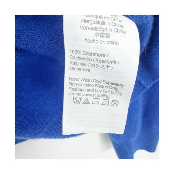 J. Crew Cashmere Crewneck Sweater Knitted Long Sleeve Blue Size Large NWOT - Picture 10 of 12